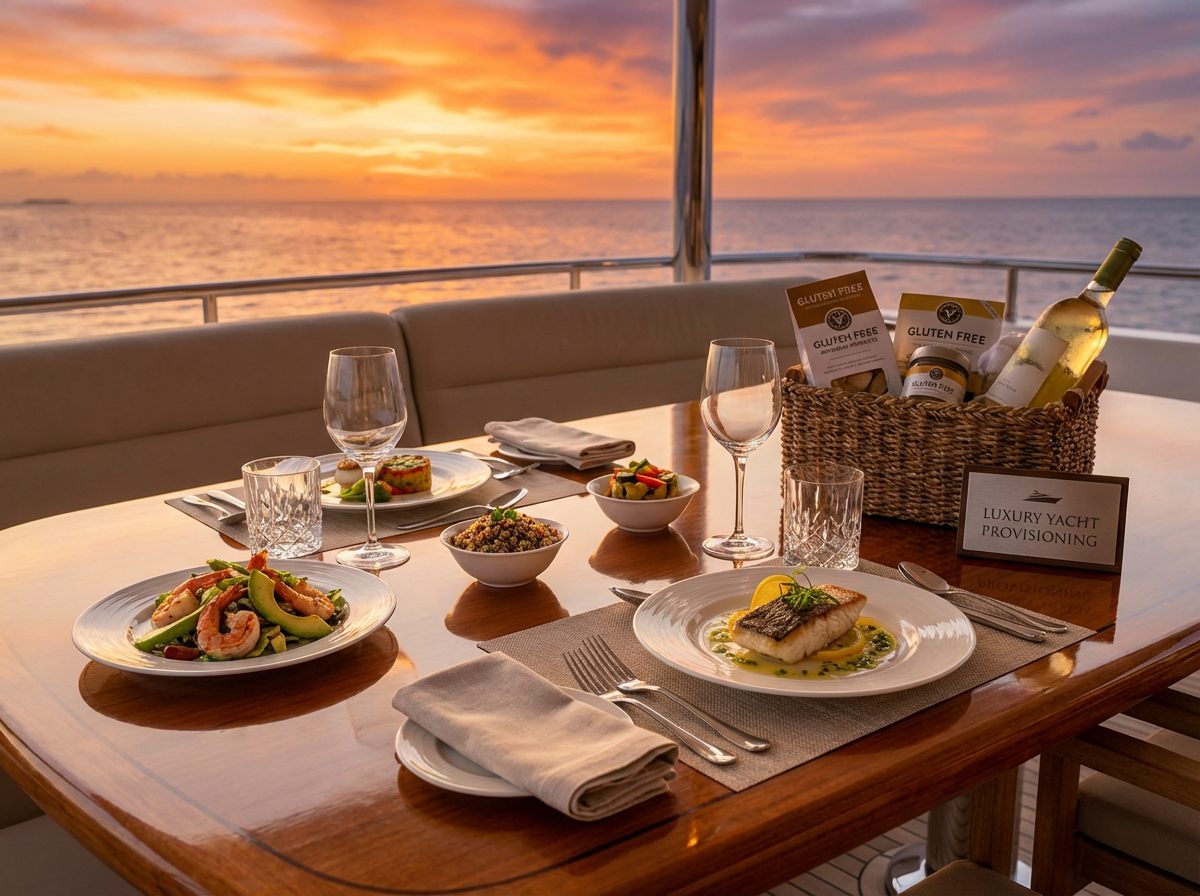 Sunset Isle Essentials — gluten-free table at sunset